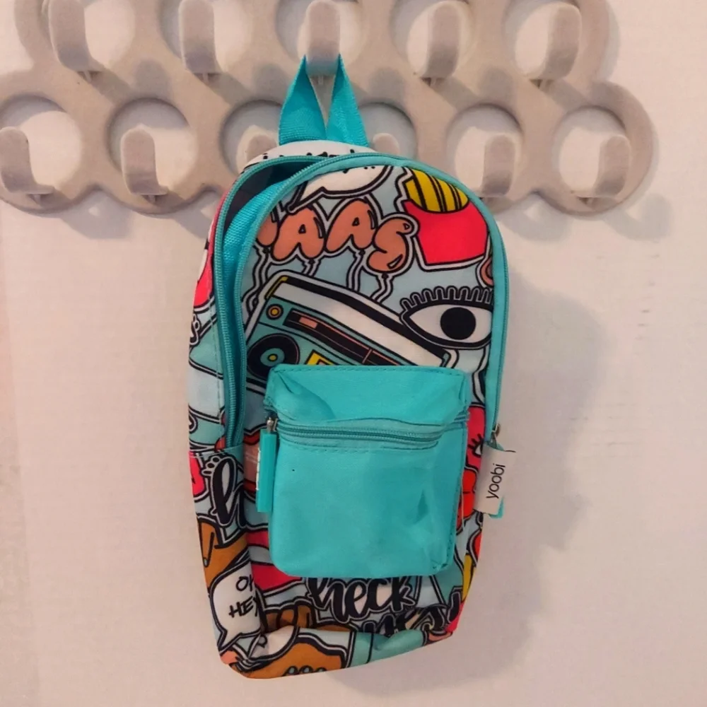 Yoobi Mini Backpack Pencil and Accessories Pouch with Elastic Band